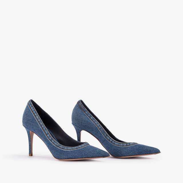 Le Silla Décolleté denim blu Fino Al -60%