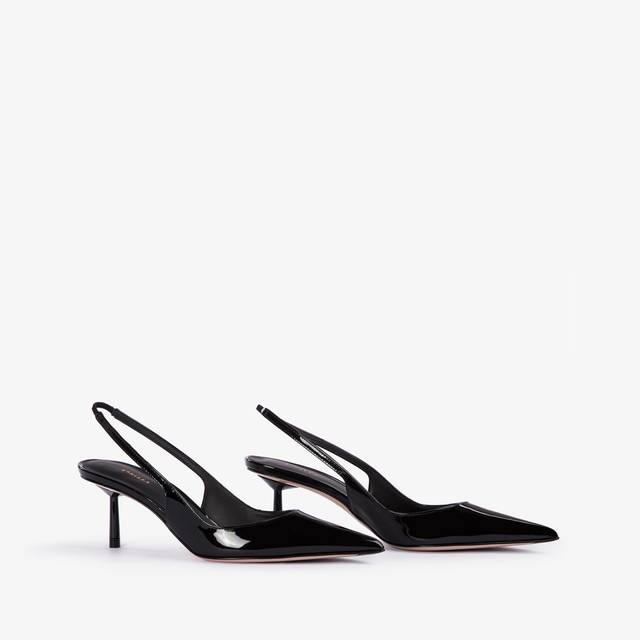 Le Silla Slingback vernice nera Sottocosto