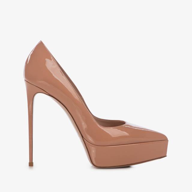 Le Silla Décolleté con plateau vernice nude phard