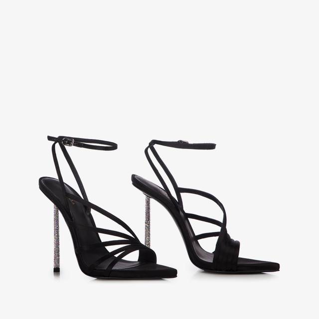 Le Silla Sandalo raso nero Nuova