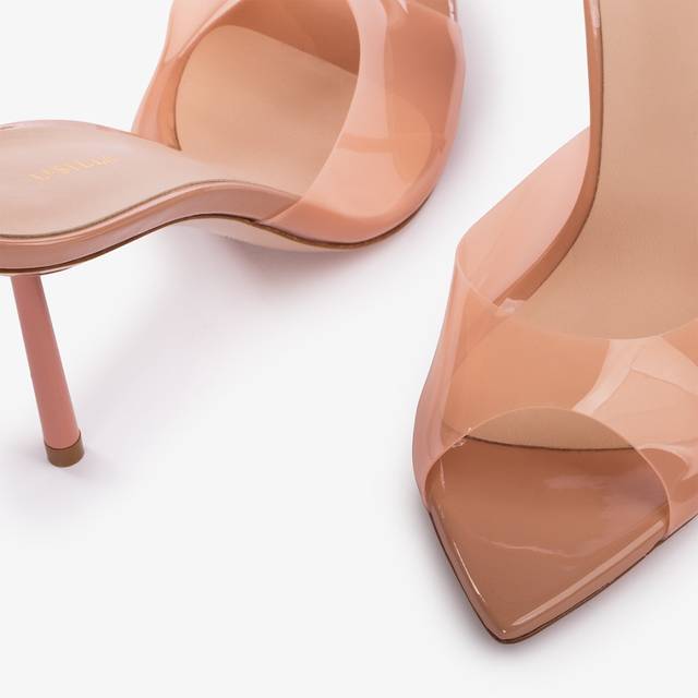 Le Silla Sandalo mule plexy nude phard Nuovo