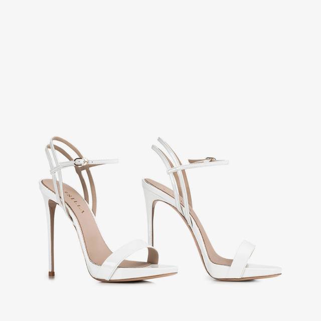 Le Silla Sandalo vernice bianco carta Shopping Online