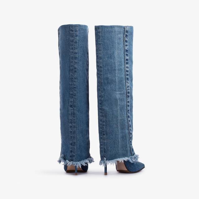 Le Silla Stivale con risvolto denim blu Convenienza