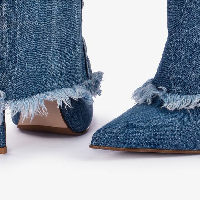 Le Silla Stivale con risvolto denim blu Convenienza