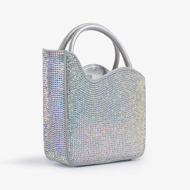 Le Silla Small bag cristalli argento Sconto