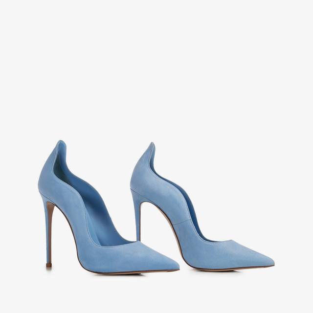 Le Silla Décolleté camoscio azzurra ortensia In Vendita