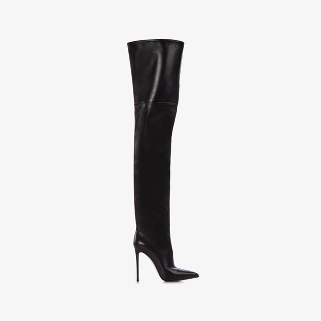 Le Silla Stivale sopra il ginocchio oversize nappa nero