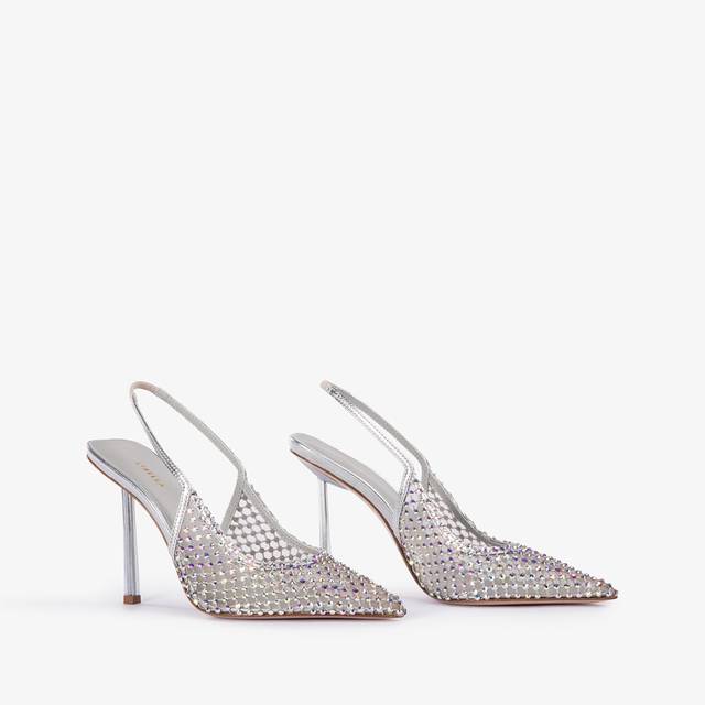 Le Silla Slingback gioiello rete argento eclissi Soddisfazione Garantita