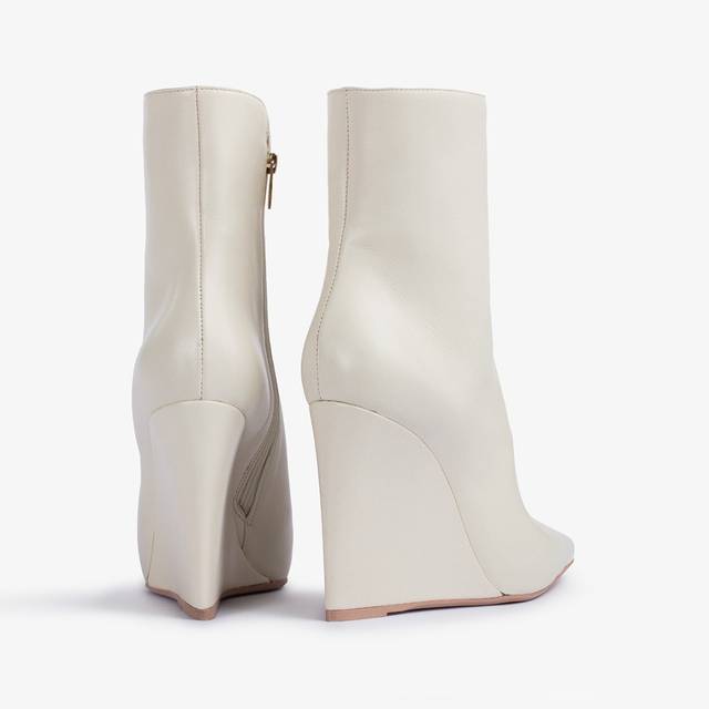 Le Silla Stivaletto con zeppa pelle bianco milk Fino Al -60%