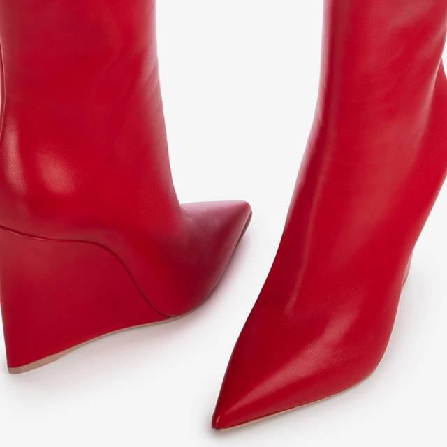 Le Silla Stivaletto con zeppa nappa rosso Affare Del Giorno