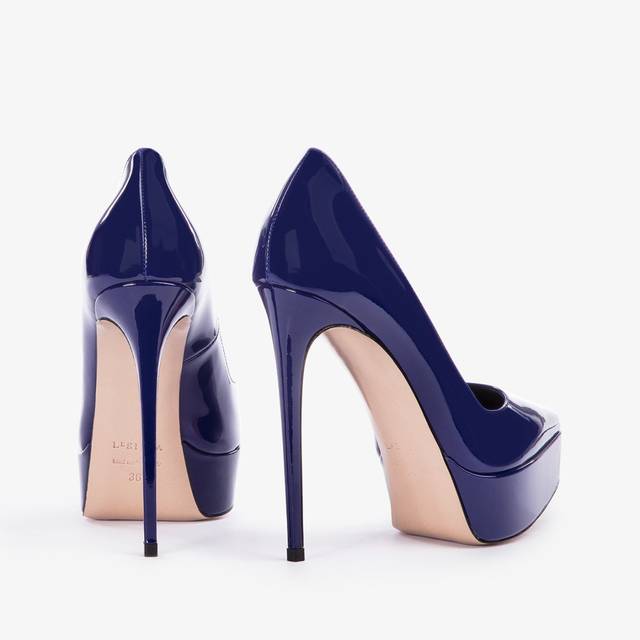 Le Silla Décolleté con plateau vernice blu lazuli Negozio online di fabbrica