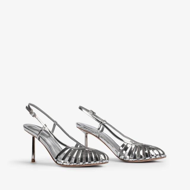 Le Silla Slingback con listini metallizzata argento Offerta speciale