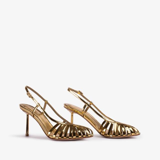 Le Silla Slingback con listini metallizzata oro pepita Comprare a buon mercato