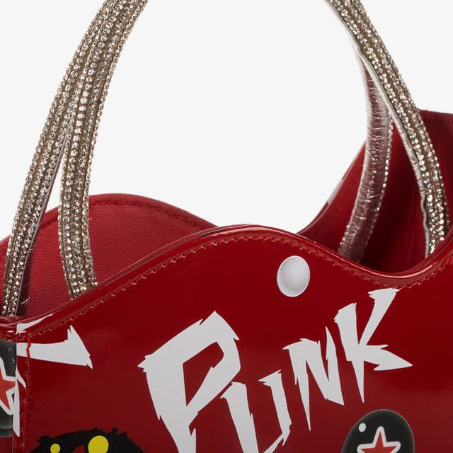Le Silla Mini bag vernice rossa e bianca e Cristalli Flash Sale