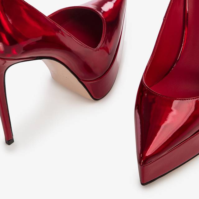 Le Silla Décolleté con plateau iridescente rosso rebel Fornitura limitata