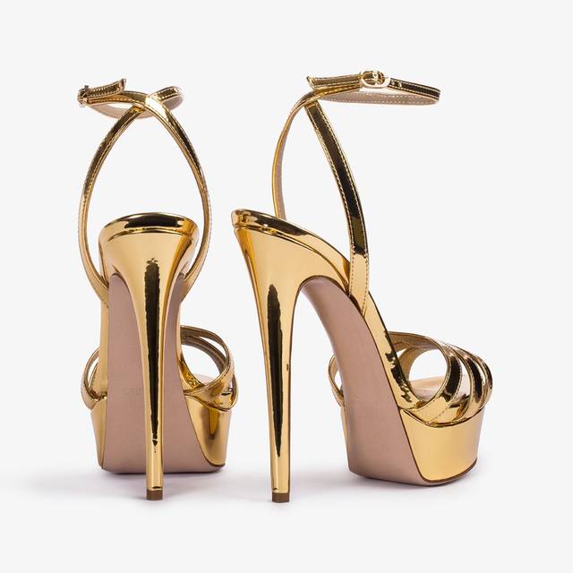 Le Silla Sandalo con plateau metallizzato oro pepita Offerta esclusiva