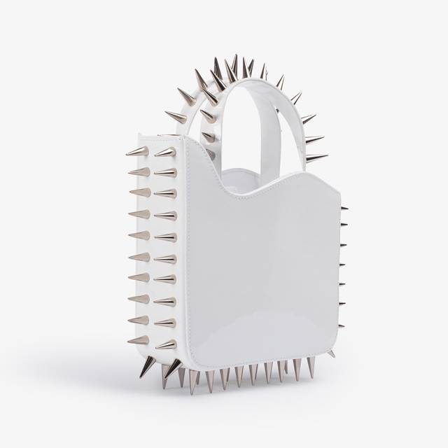 Le Silla Small bag vernice bianca con borchie argento Offerta Pasqua