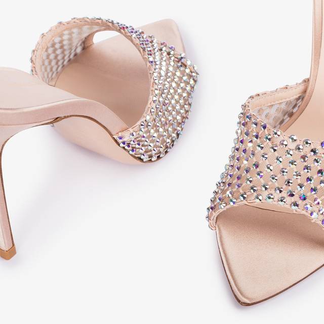 Le Silla Sandalo gioiello rete nude skin con Cristalli Comprane uno, ottenene uno gratis