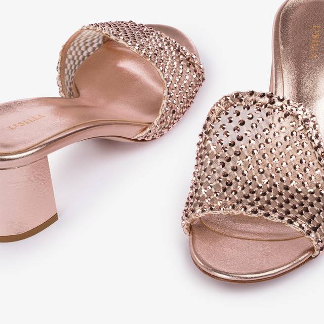 Le Silla Sandalo gioiello rete oro rosa Offerte giornaliere