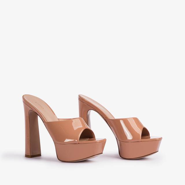 Le Silla Sandalo con plateau vernice nude phard Enormi risparmi