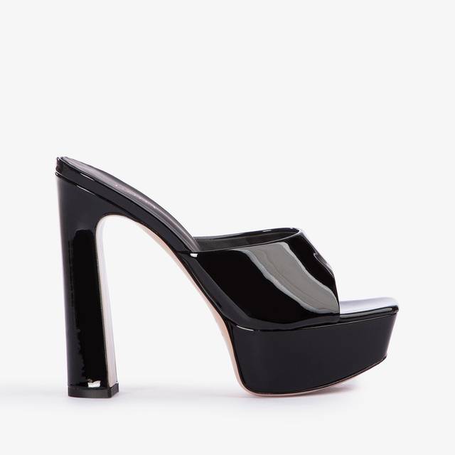Le Silla Sandalo con plateau vernice nero Sconti VIP