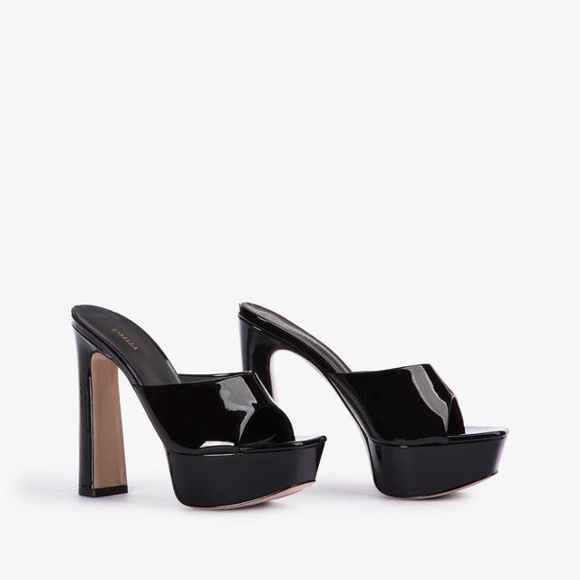 Le Silla Sandalo con plateau vernice nero Sconti VIP