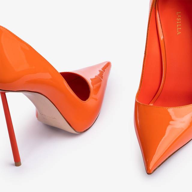 Le Silla Décolleté vernice arancione mandarin Rilascio limitato