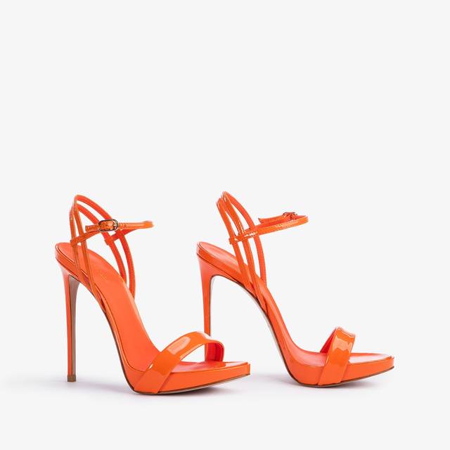 Le Silla Sandalo vernice arancione mandarin Ultimi tre giorni