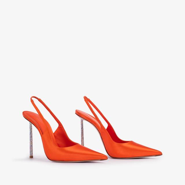 Le Silla Slingback raso arancione mandarin ACQUISTA ORA