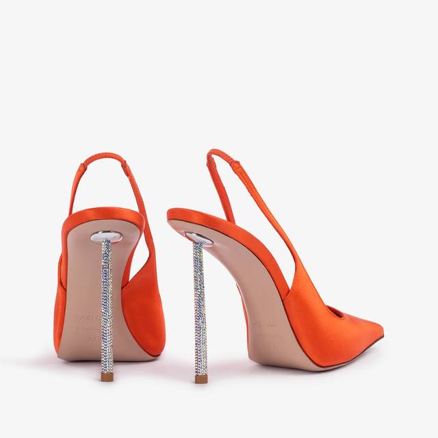 Le Silla Slingback raso arancione mandarin ACQUISTA ORA
