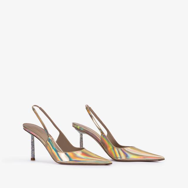 Le Silla Slingback iridescente nude Fino al 50% di sconto