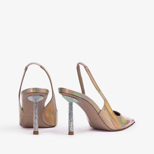 Le Silla Slingback iridescente nude Fino al 50% di sconto