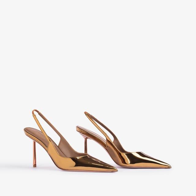 Le Silla Slingback metallizzata arancione marigold Fino al 60% di sconto