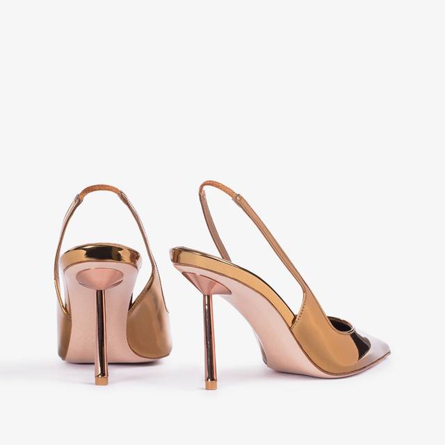 Le Silla Slingback metallizzata arancione marigold Fino al 60% di sconto