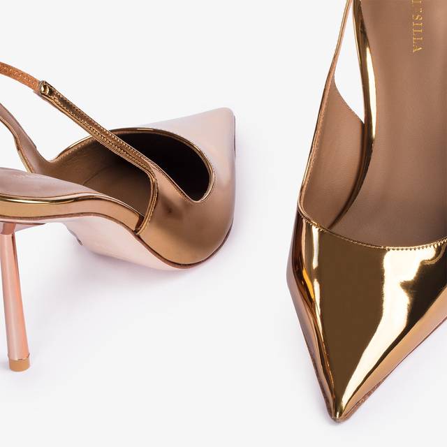 Le Silla Slingback metallizzata arancione marigold Fino al 60% di sconto