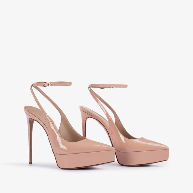 Le Silla Slingback con plateau vernice nude skin Offerta speciale della fabbrica