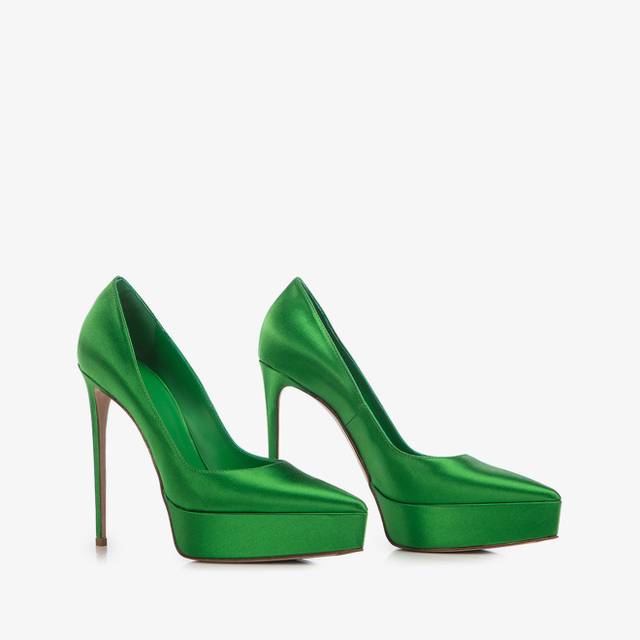 Le Silla Décolleté con plateau raso verde emerald 2025