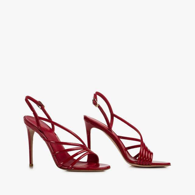 Le Silla Sandalo vernice rosso Nuovo