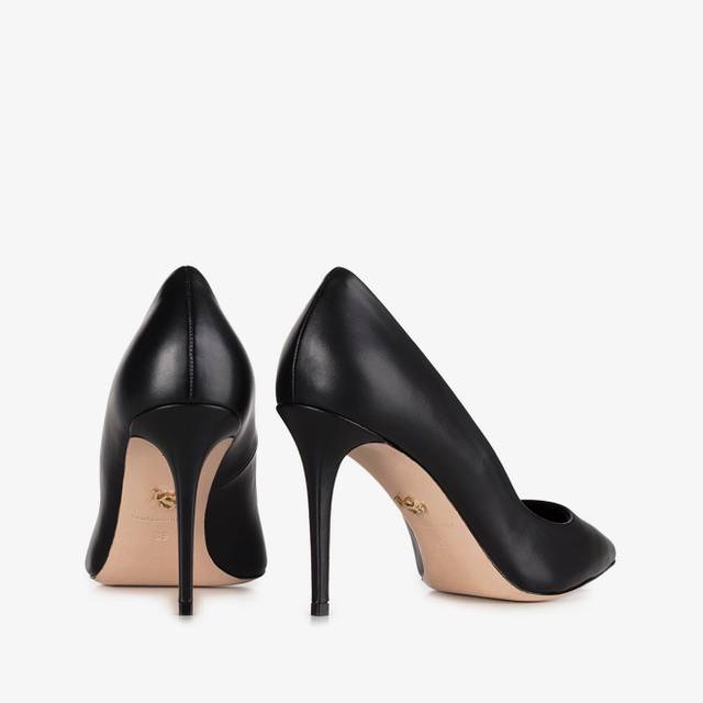 Le Silla Décolleté pelle nera Presa