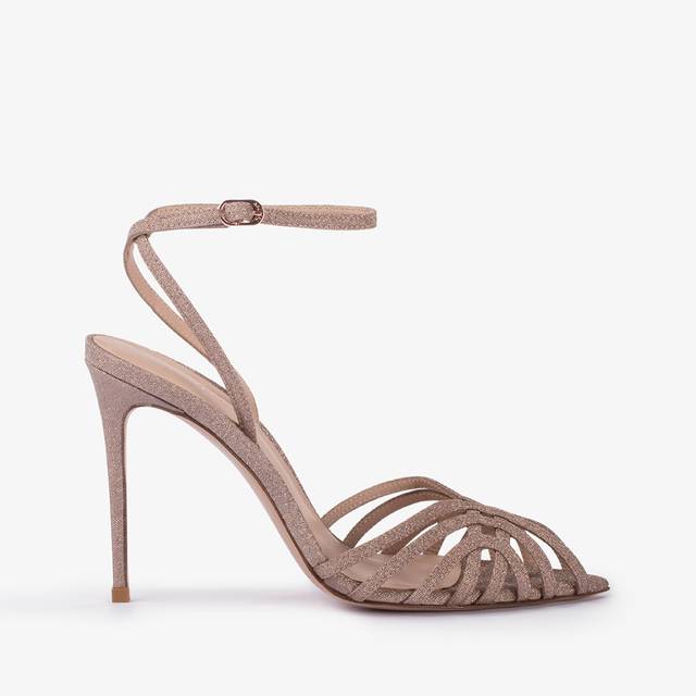 Le Silla Sandalo glitter nude skin Offerta