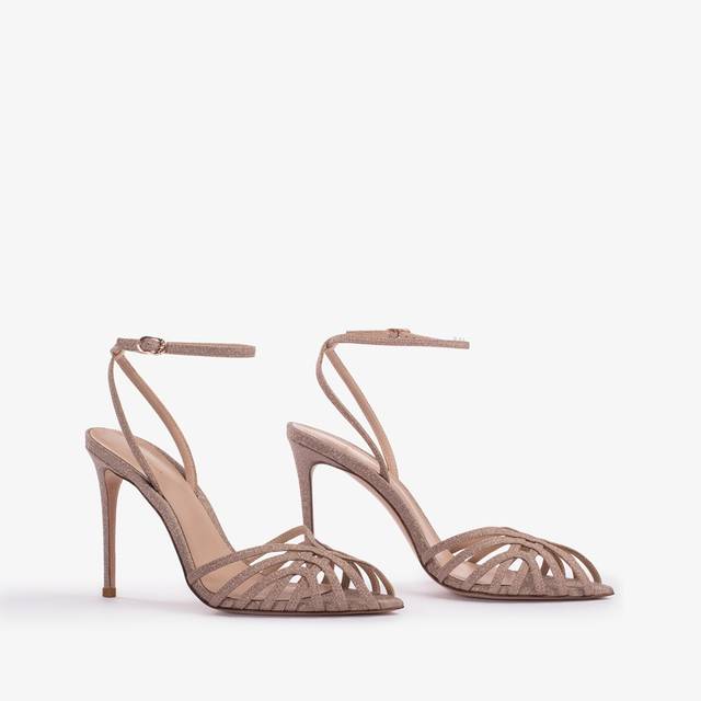 Le Silla Sandalo glitter nude skin Offerta