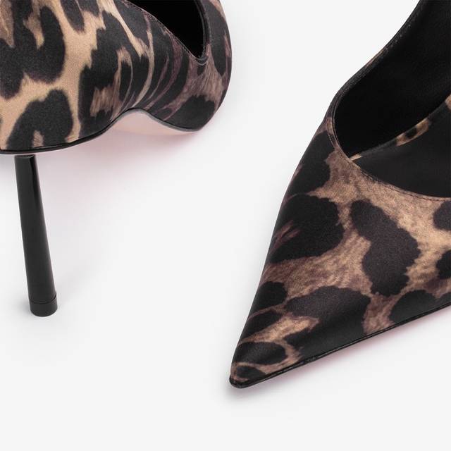 Le Silla Décolleté raso stampa leopardata Vendite Flash