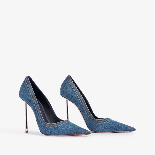 Le Silla Décolleté denim blu Negozio
