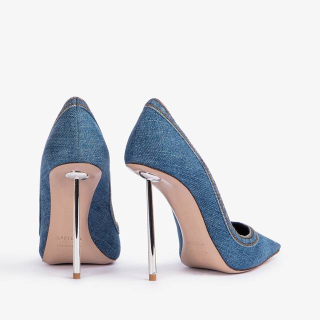 Le Silla Décolleté denim blu Negozio