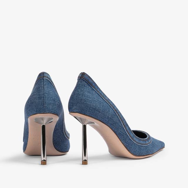 Le Silla Décolleté denim blu In Saldo