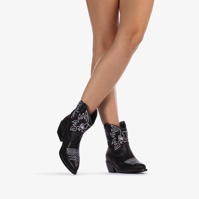 Le Silla Stivaletto d'ispirazione Western pelle nero Sconto di tempo limitato