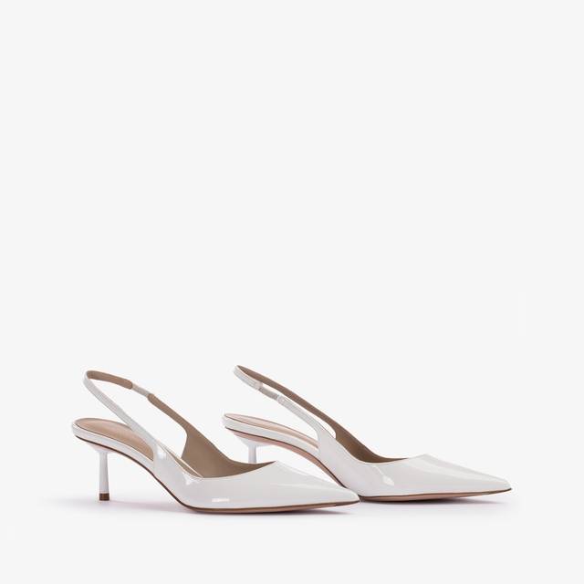 Le Silla Slingback vernice bianca carta Grande vendita