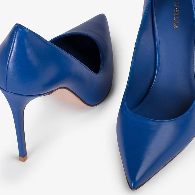 Le Silla Décolleté pelle blu persia Offerta natalizia