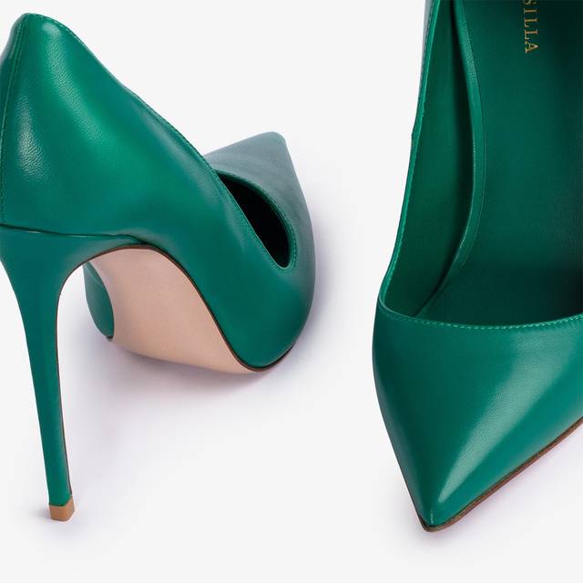 Le Silla Décolleté pelle verde golf Online Outlet