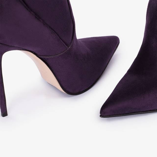 Le Silla Stivale sopra al ginocchio camoscio vegan stretch viola kamala Liquidazione